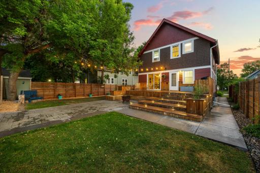 Backyard at twilight