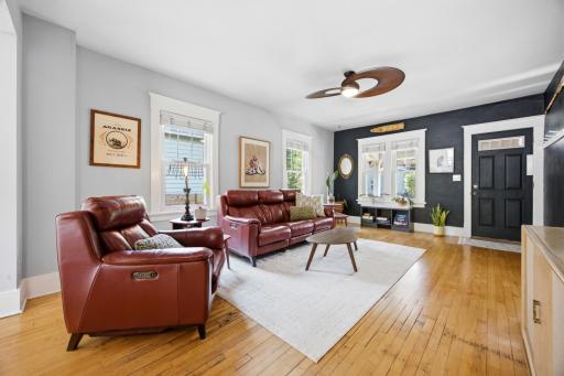 Living Room with Beautiful Hardwood Floors