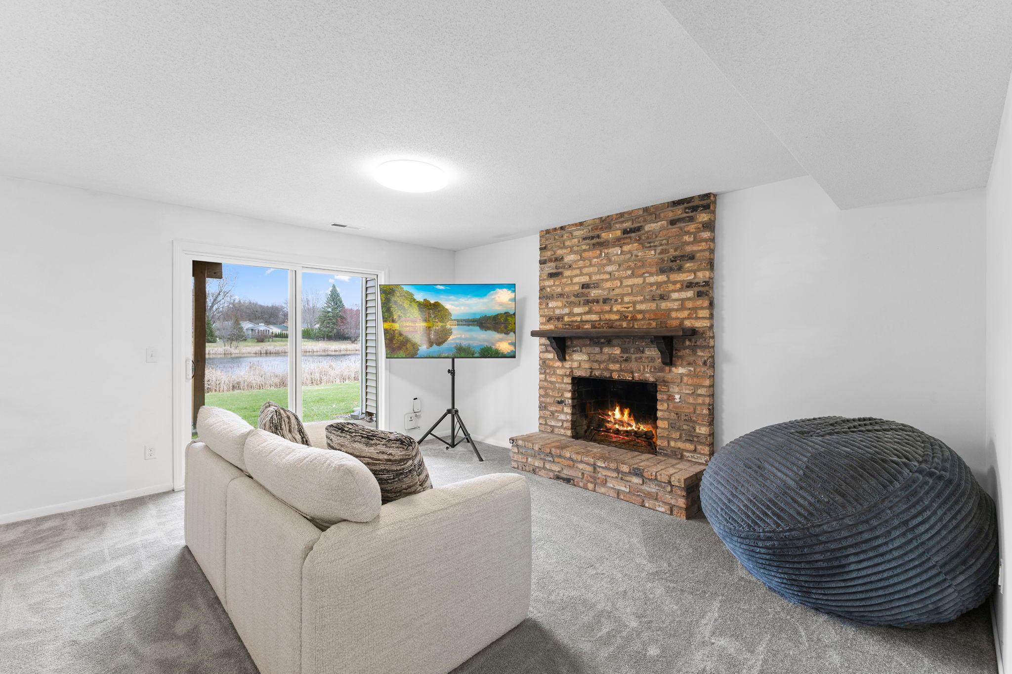 Cozy Lower Level with Fireplace