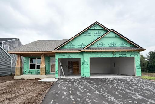 (Photo is of the actual home in progress.)