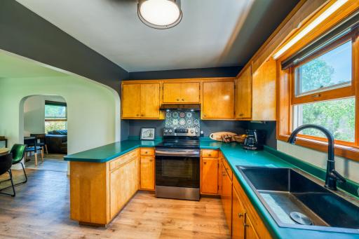 U Shaped kitchen with peninsula