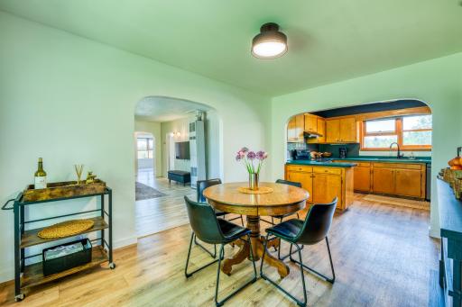 open concept kitchen/dining