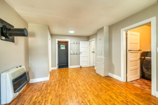 Lower level mudroom/laundry/back entrance/storage rooms