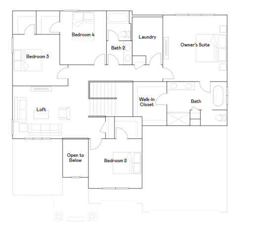 Itasca upper level floorplan.