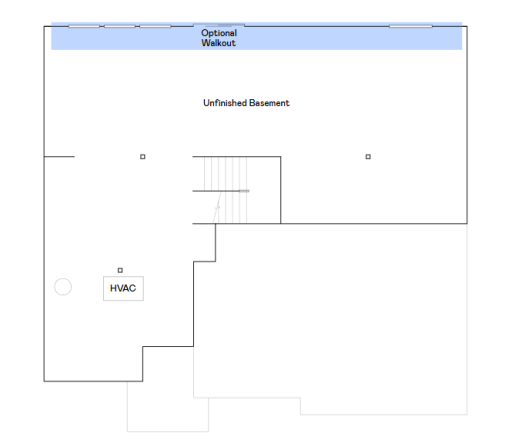 Itasca walkout basement floorplan.