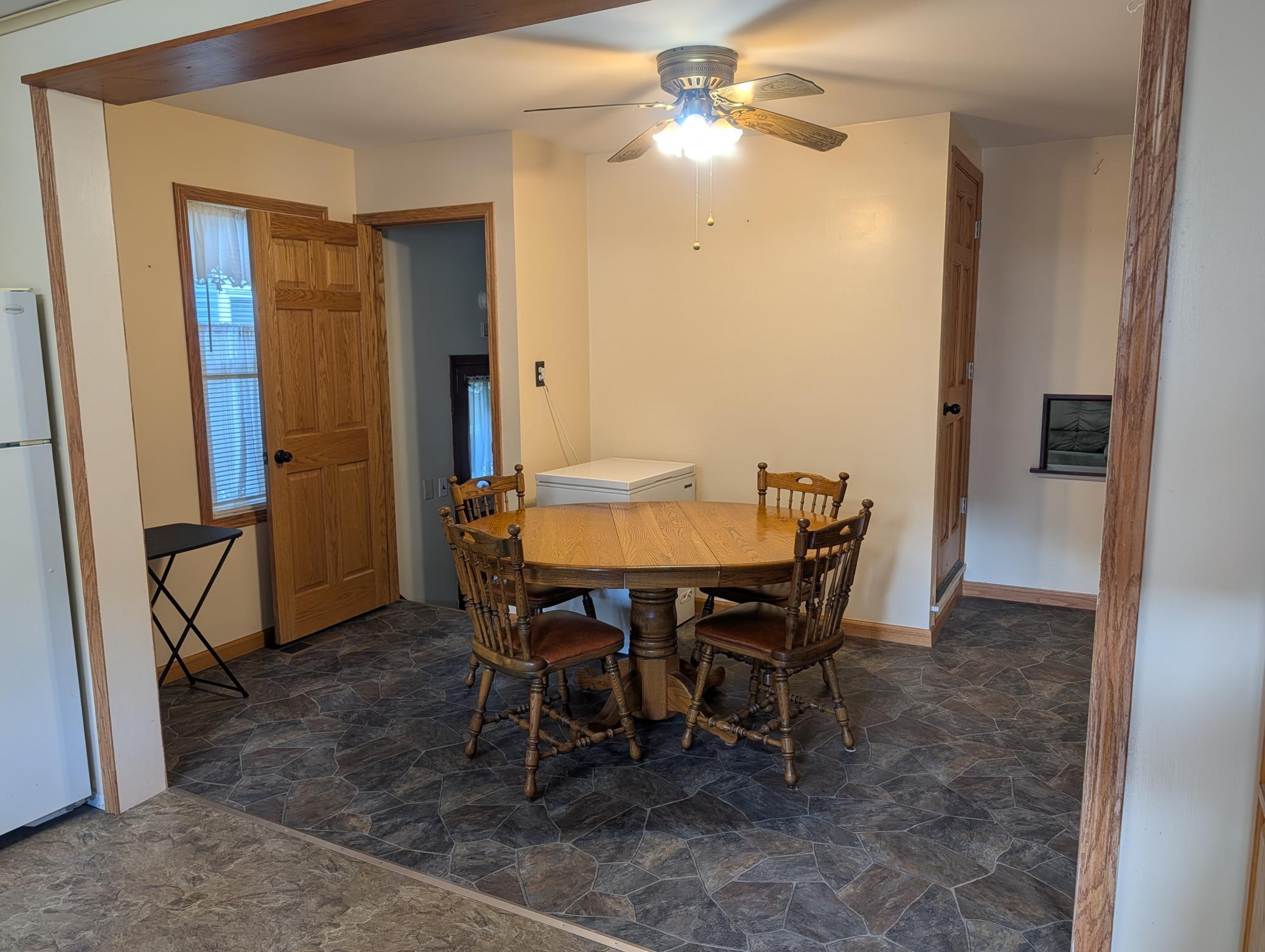 Dining area (freezer does not stay)
