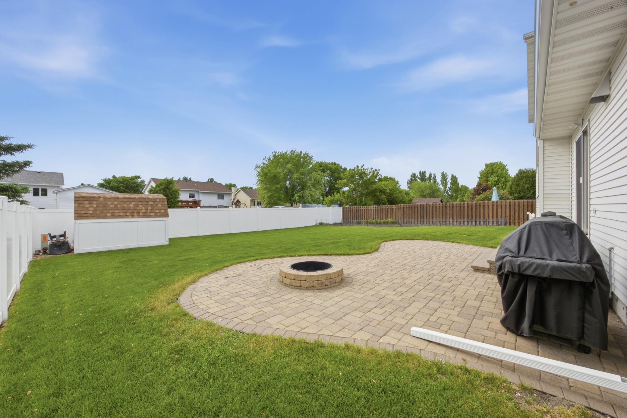 Paver Patio With Firepit