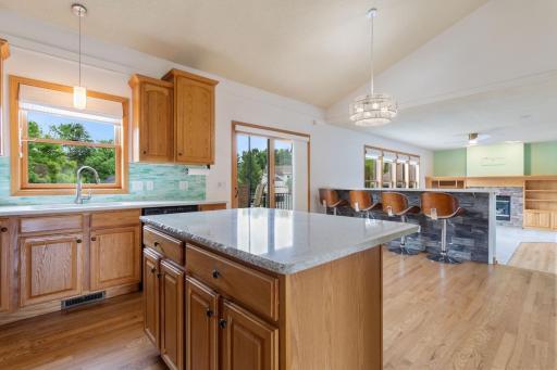 Center island and updated Cambria counter tops
