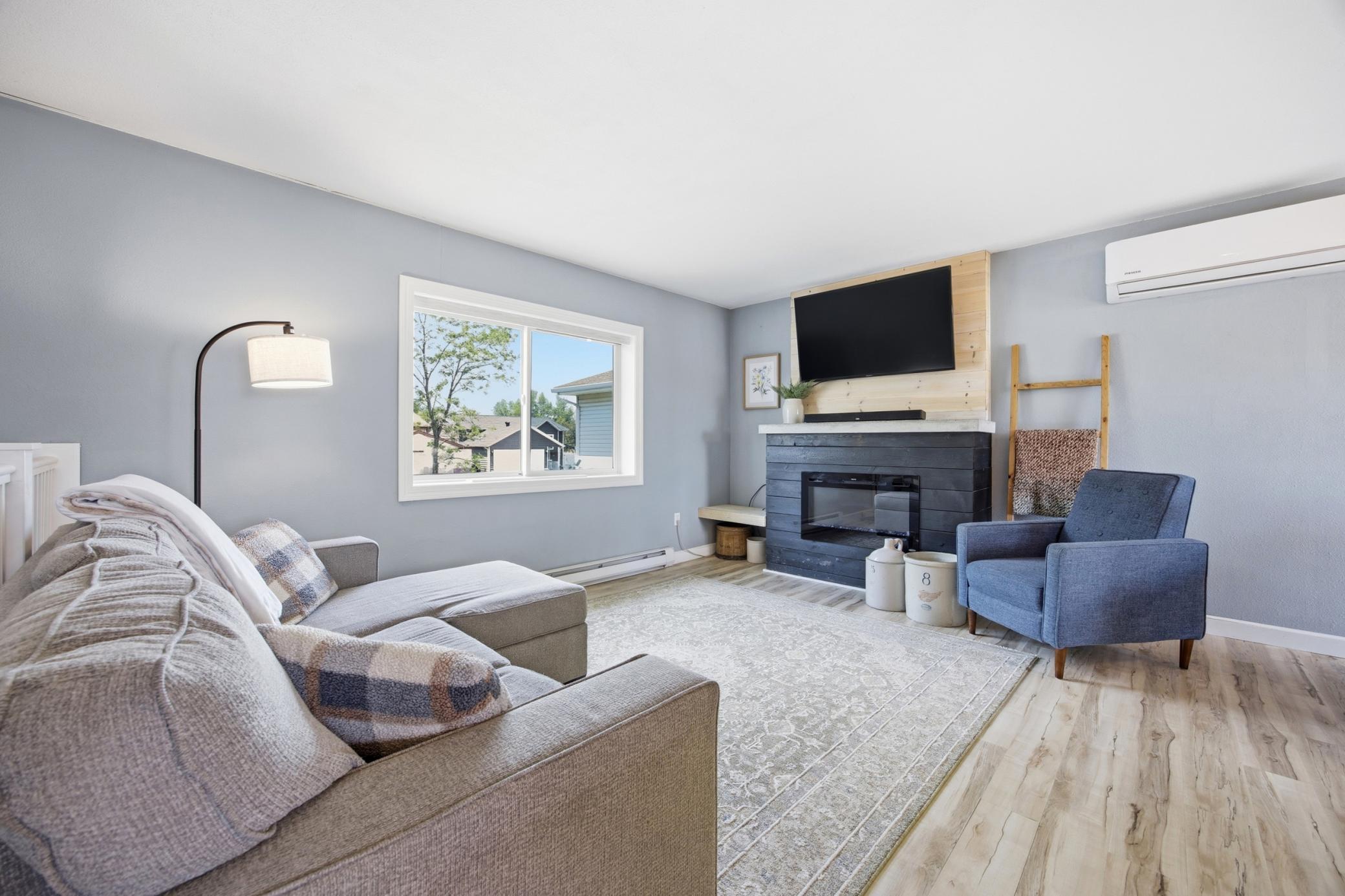 Electric Fireplace, natural light