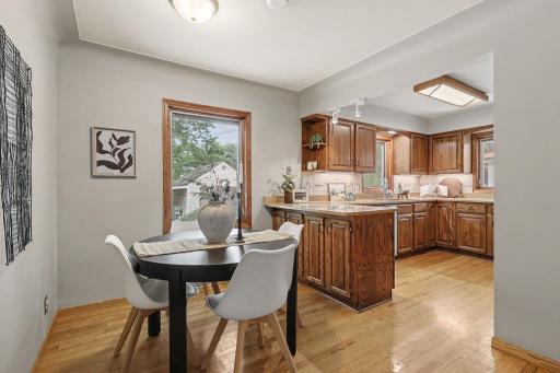 Dining room and kitchen