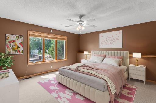 The First Lower Level Bedroom Virtually Staged
