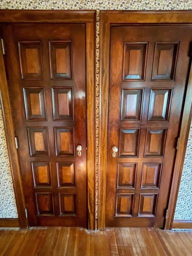 Double closet, 10 panel doors throughout home