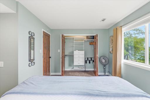 Each bedroom has custom closet organizers