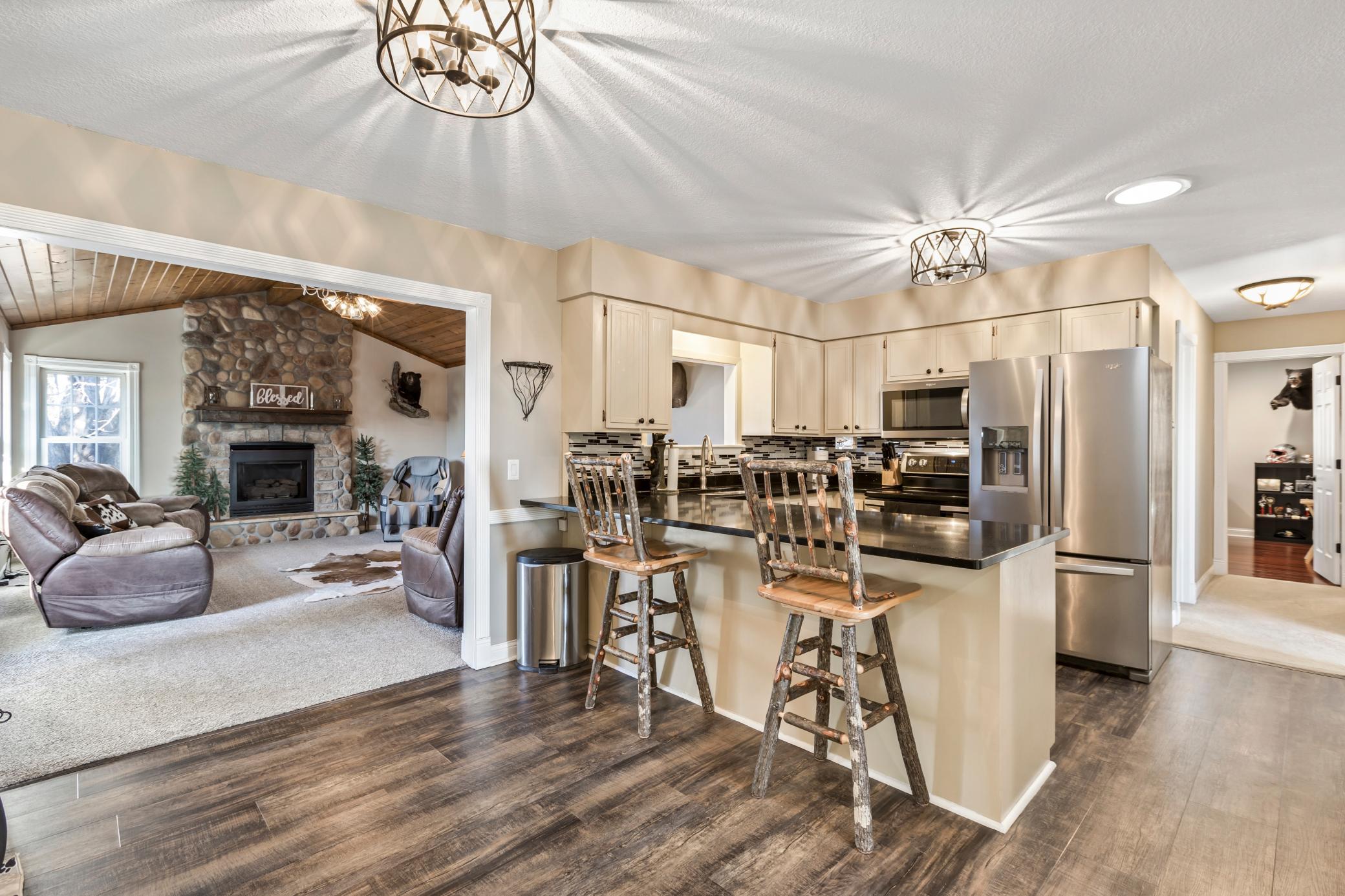 Kitchen and living room