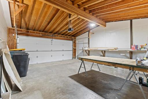 Partially insulated garage (walls and door).