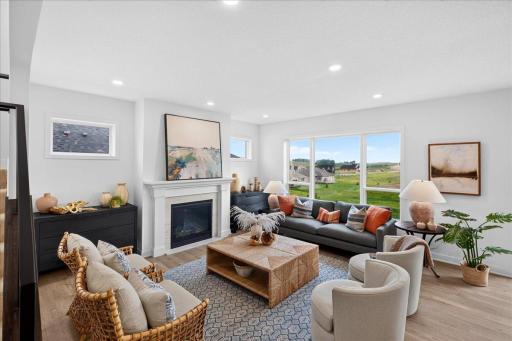 Large, well-placed windows allow for abundant natural light.