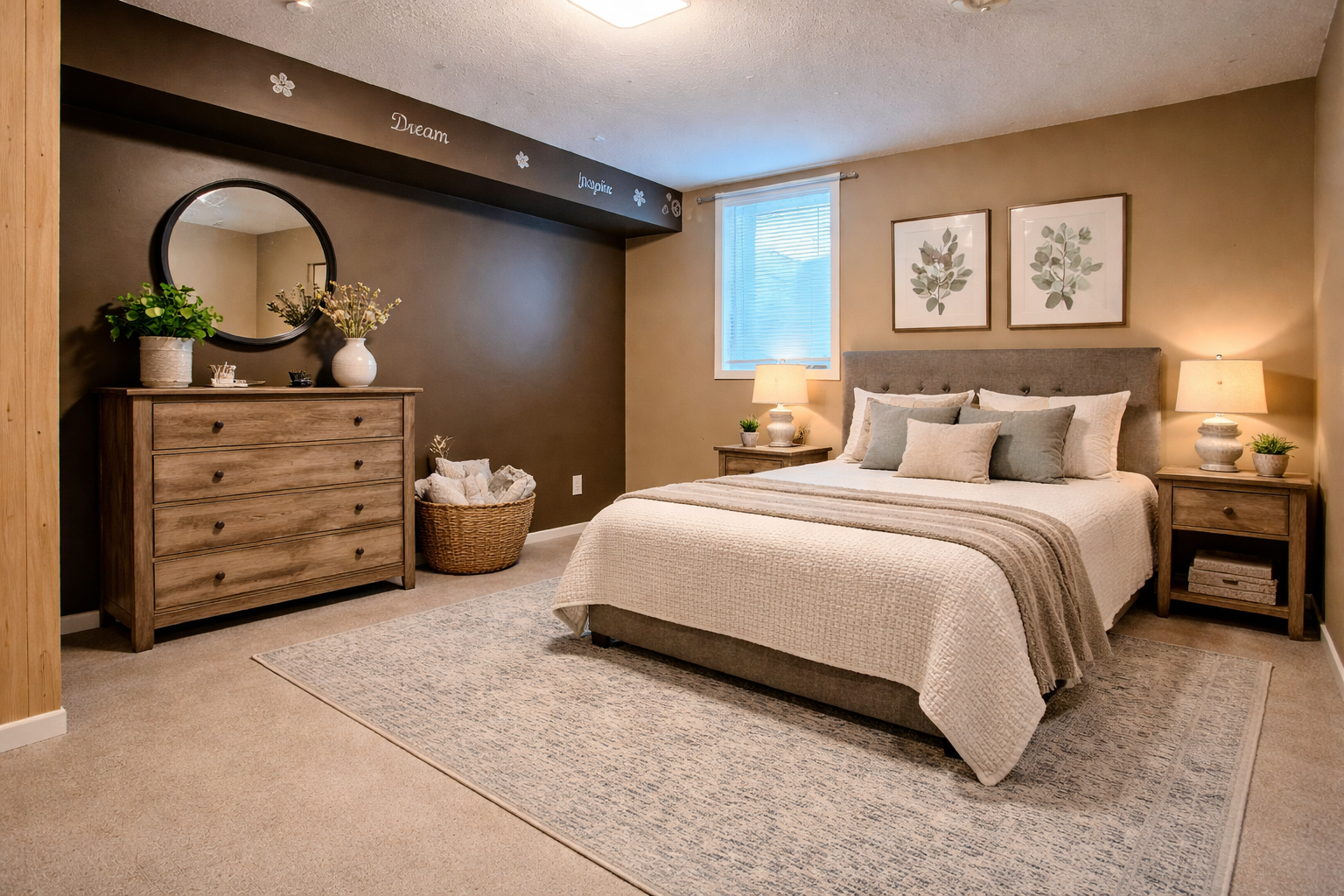 Lower Level Bedroom 1 Virtually Staged