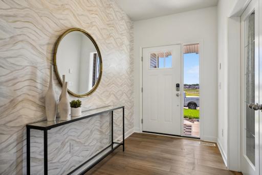 (All photos are of the actual model home.)