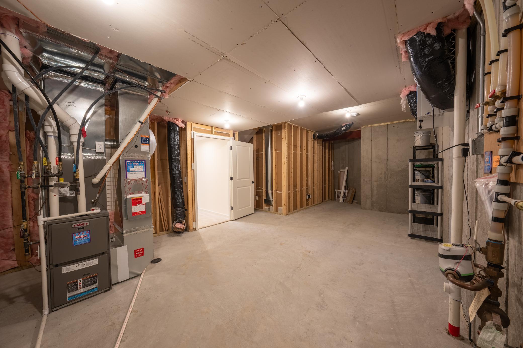 Clean, dry basement with storage space GALORE!