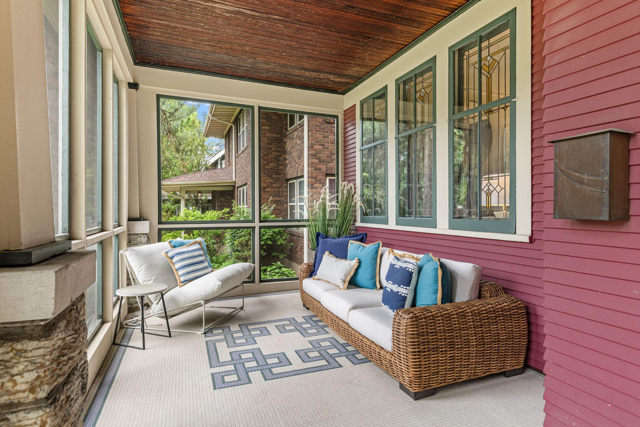 An inviting Front Porch says hello to the neighborhood!