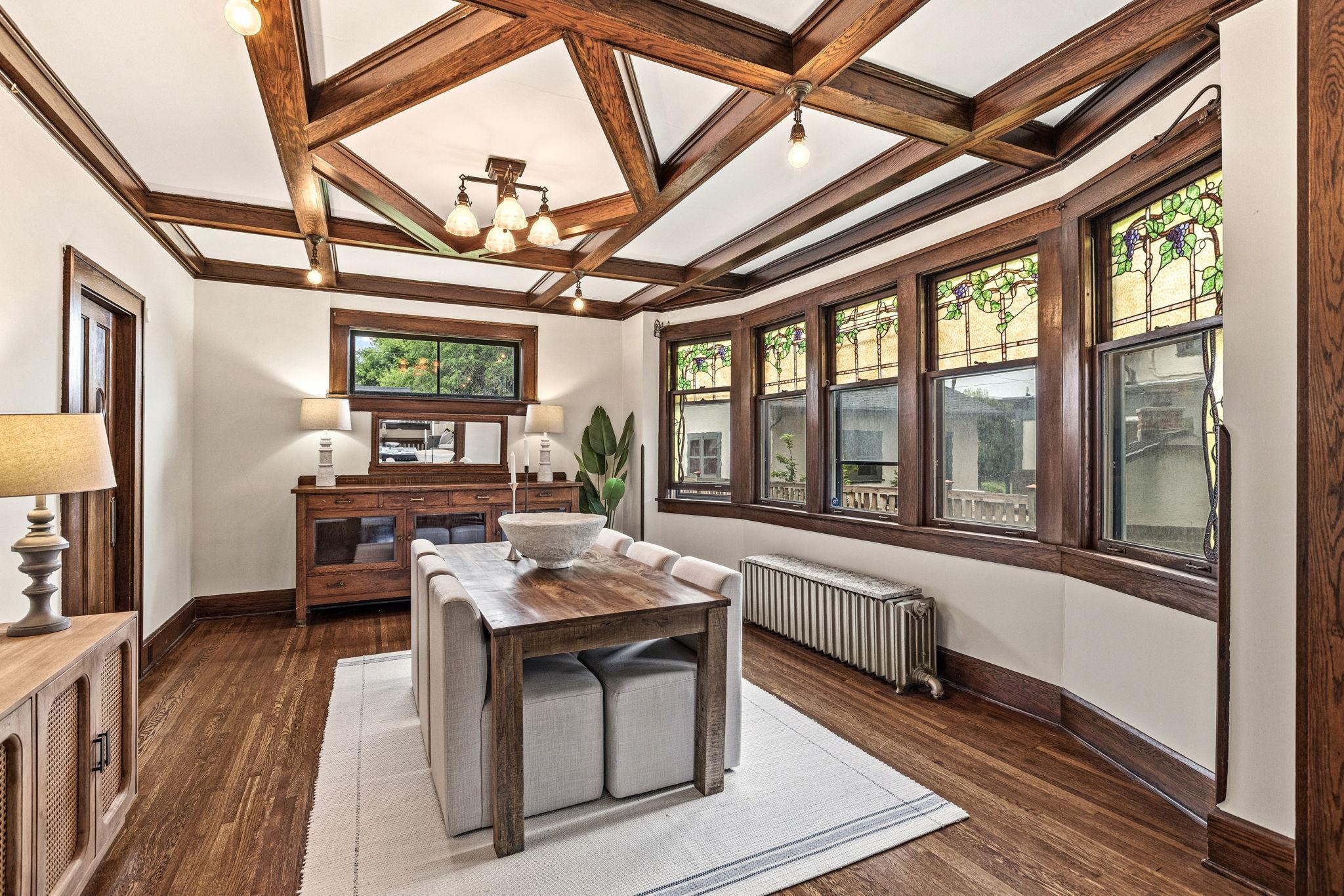 Formal dining room with beautiful hutch from Governor’s Mansion
