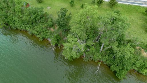 Aerial View of Stairs down to the Lake