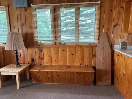 Charming built-in storage bench