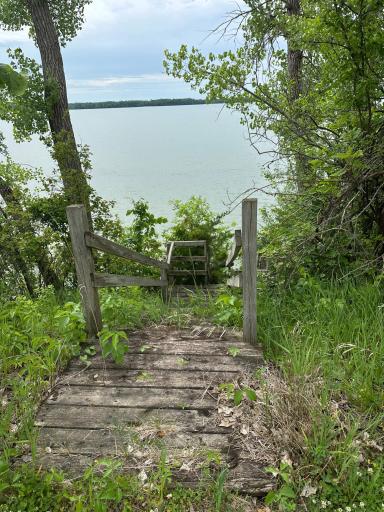 Stairs to the lake