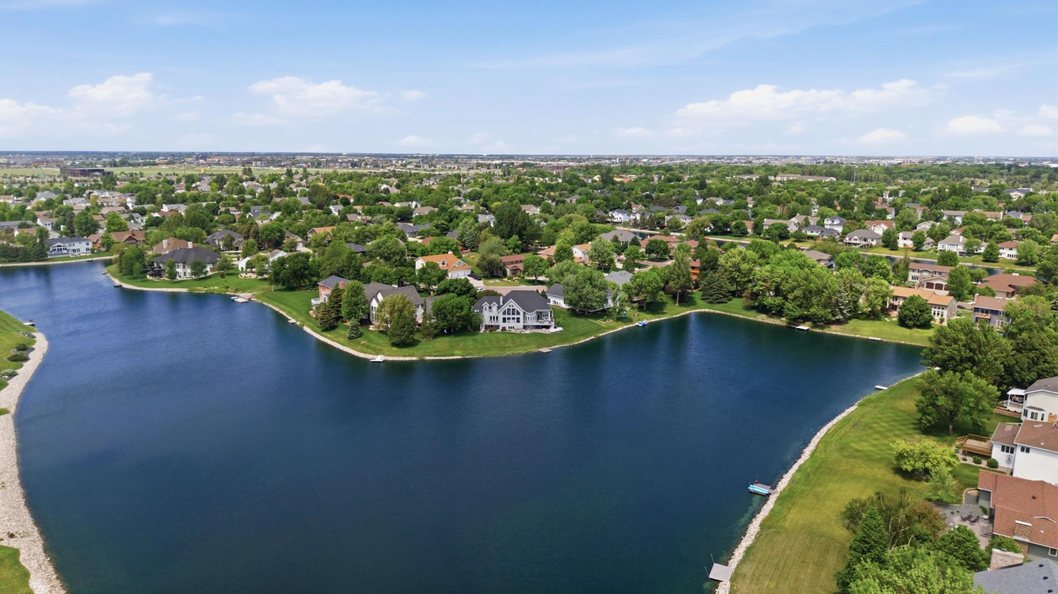 Aerial View of Home on the Point