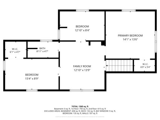 Upper level floor plan