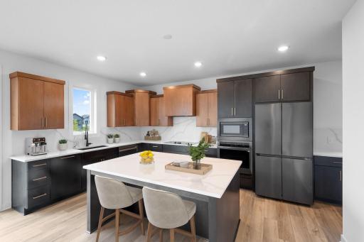 Gourmet kitchen virtually staged
