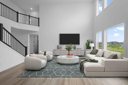 Main level virtually staged