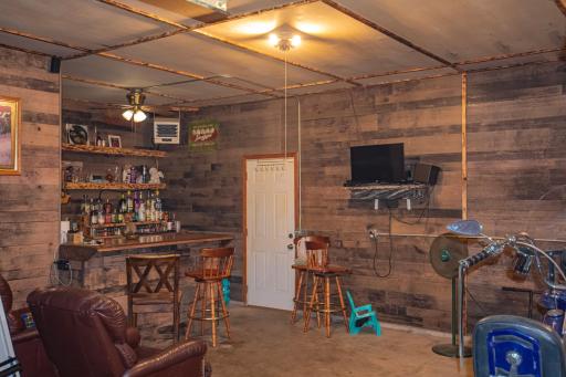 Bar and door to backyard