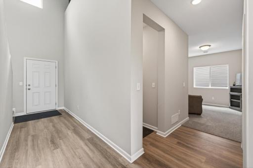 Front door and garage access