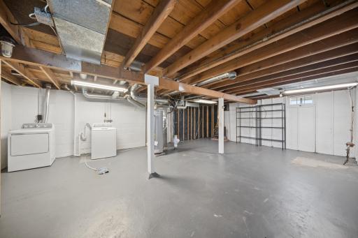 Laundry and Tons of Potential in Dry, Open Basement