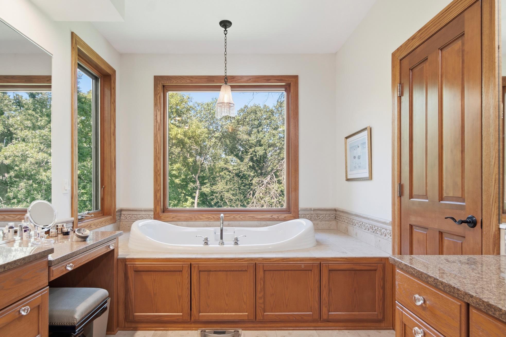 Primary Suite Bathroom with Separate Tub & Shower