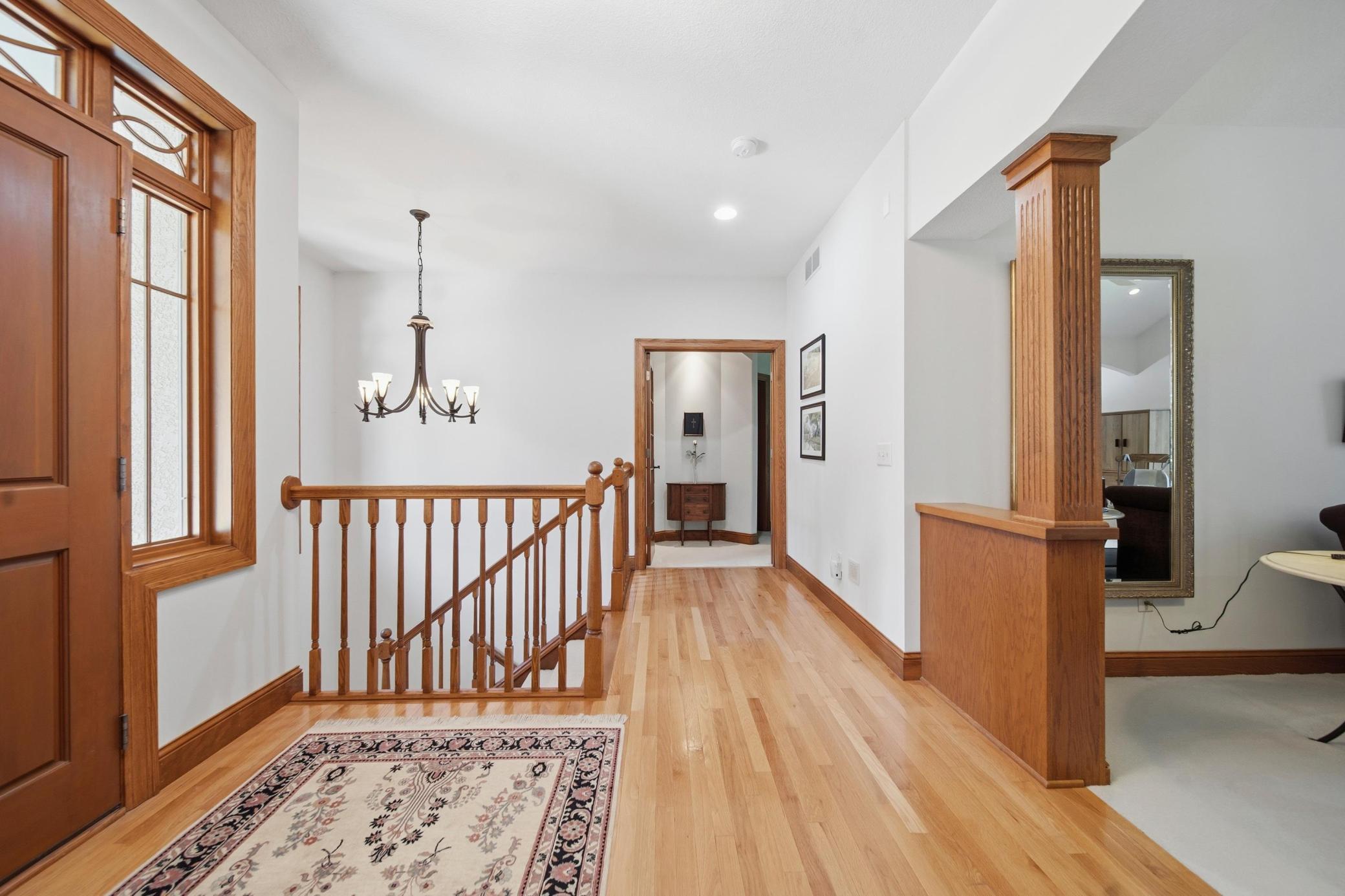 Very Large Nice Hardwood Floor Front Door Foyer