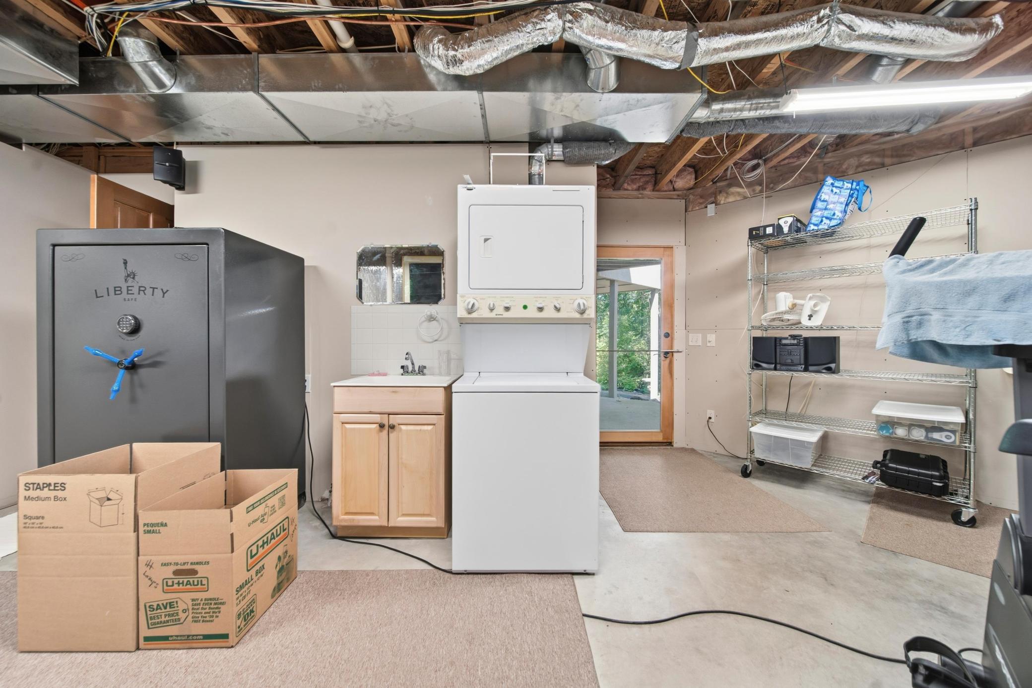 Walkout Lower Level Storage with a 2nd Laundry