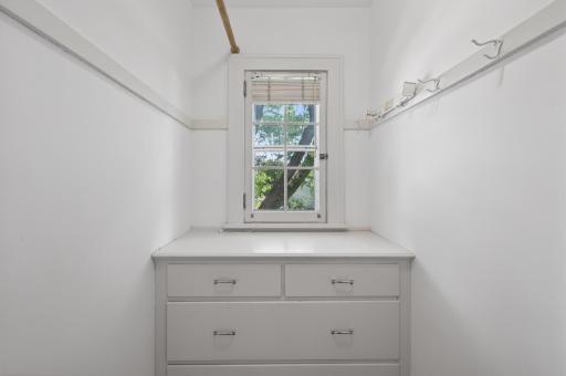 Additional storage space enhances functionality on the upper level.