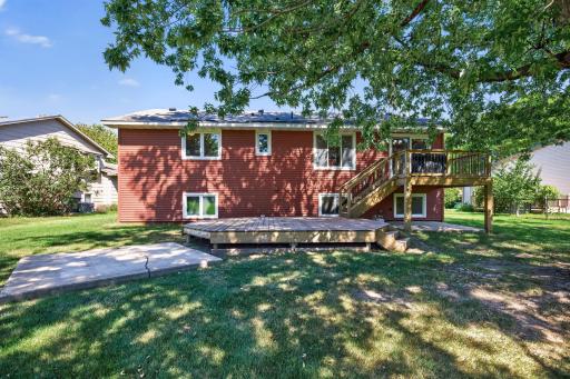 Spacious backyard, lots of entertaining spaces.