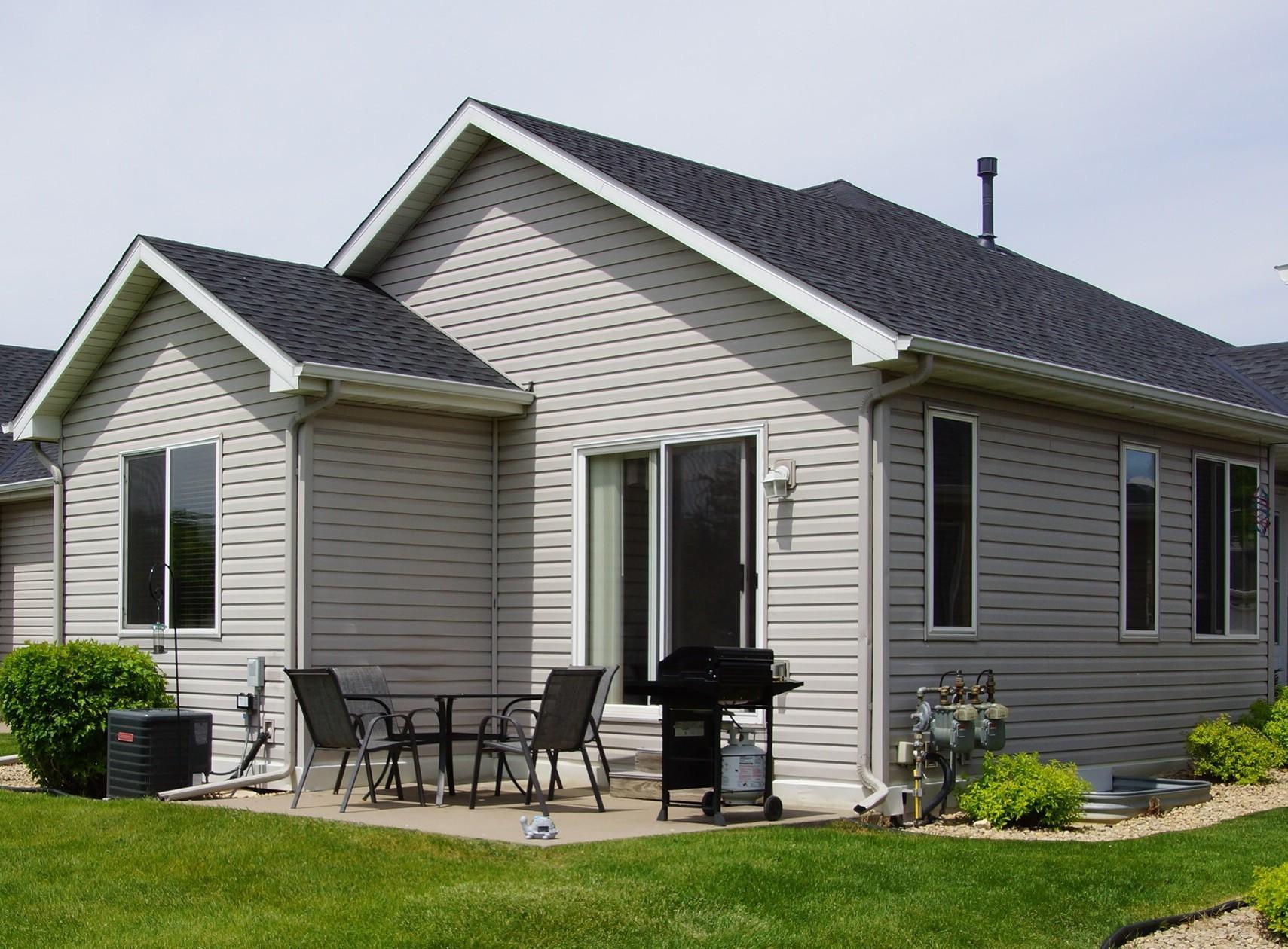 View of Patio from green space.