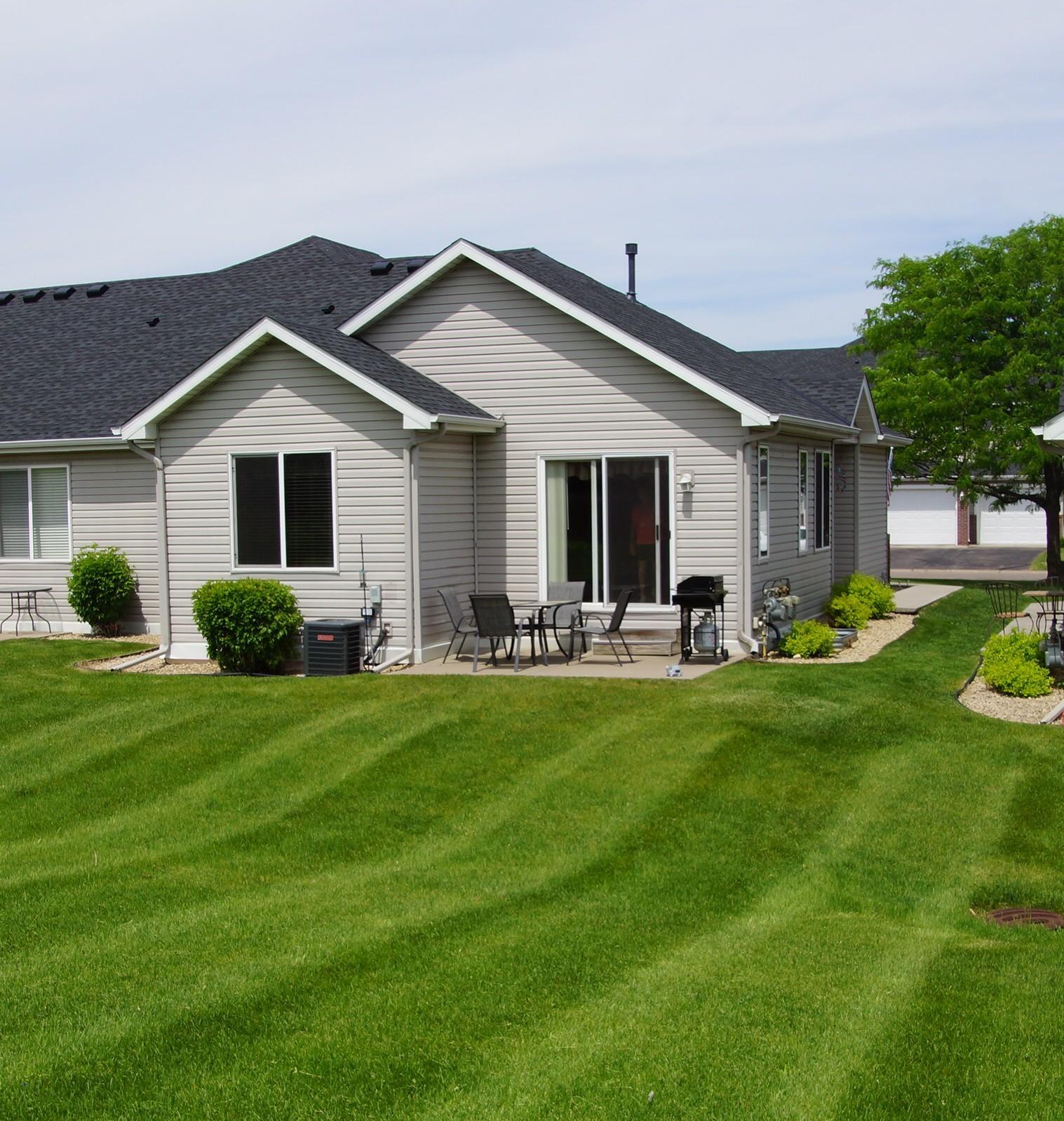 View of Patio from green space.