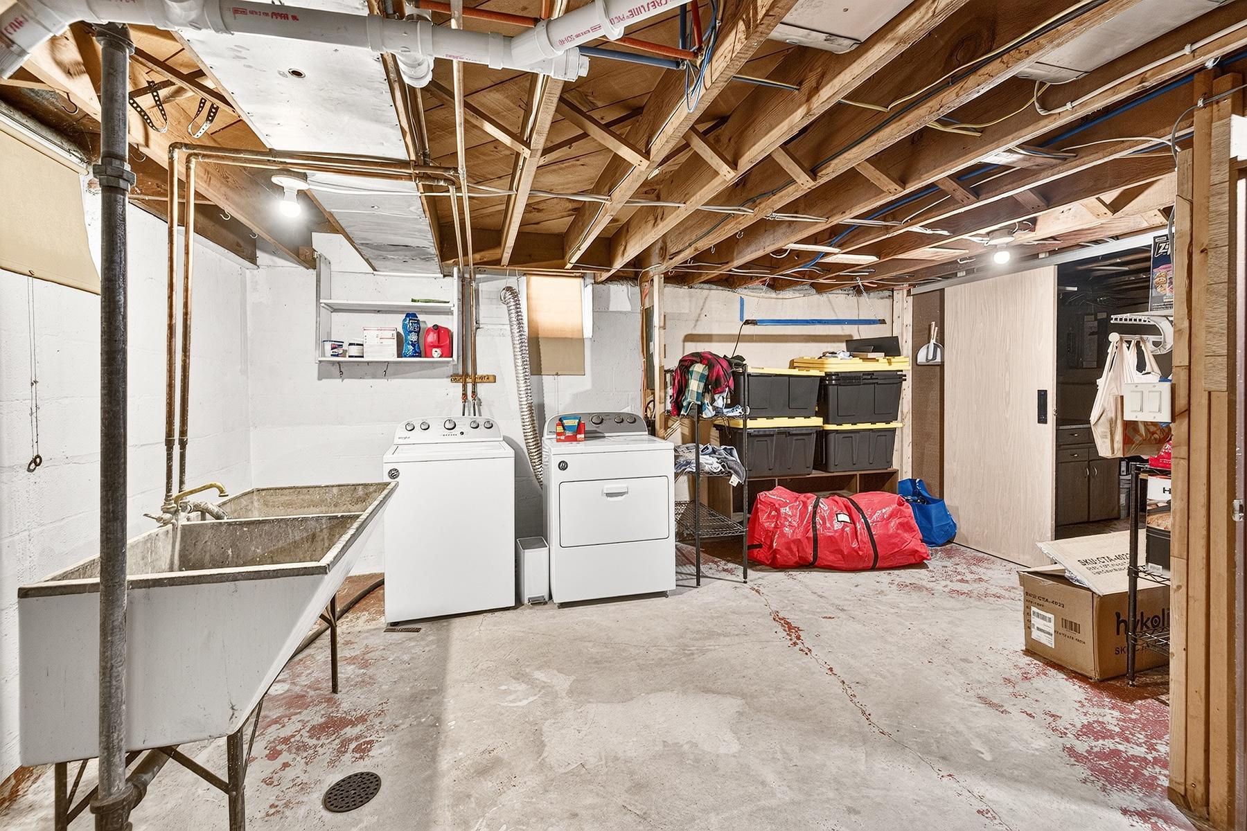 Laundry room in the lower level