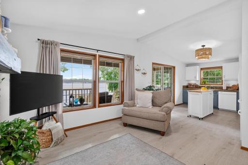 The open floor plan is ideal for everyday living and entertaining.