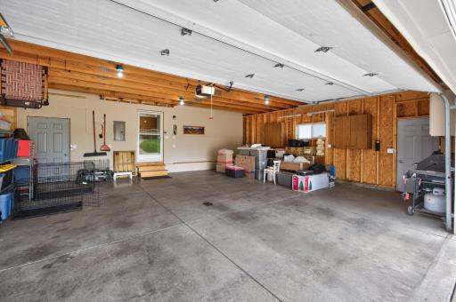 Oversized 2.5 stall garage with a loft provides exceptional storage space!