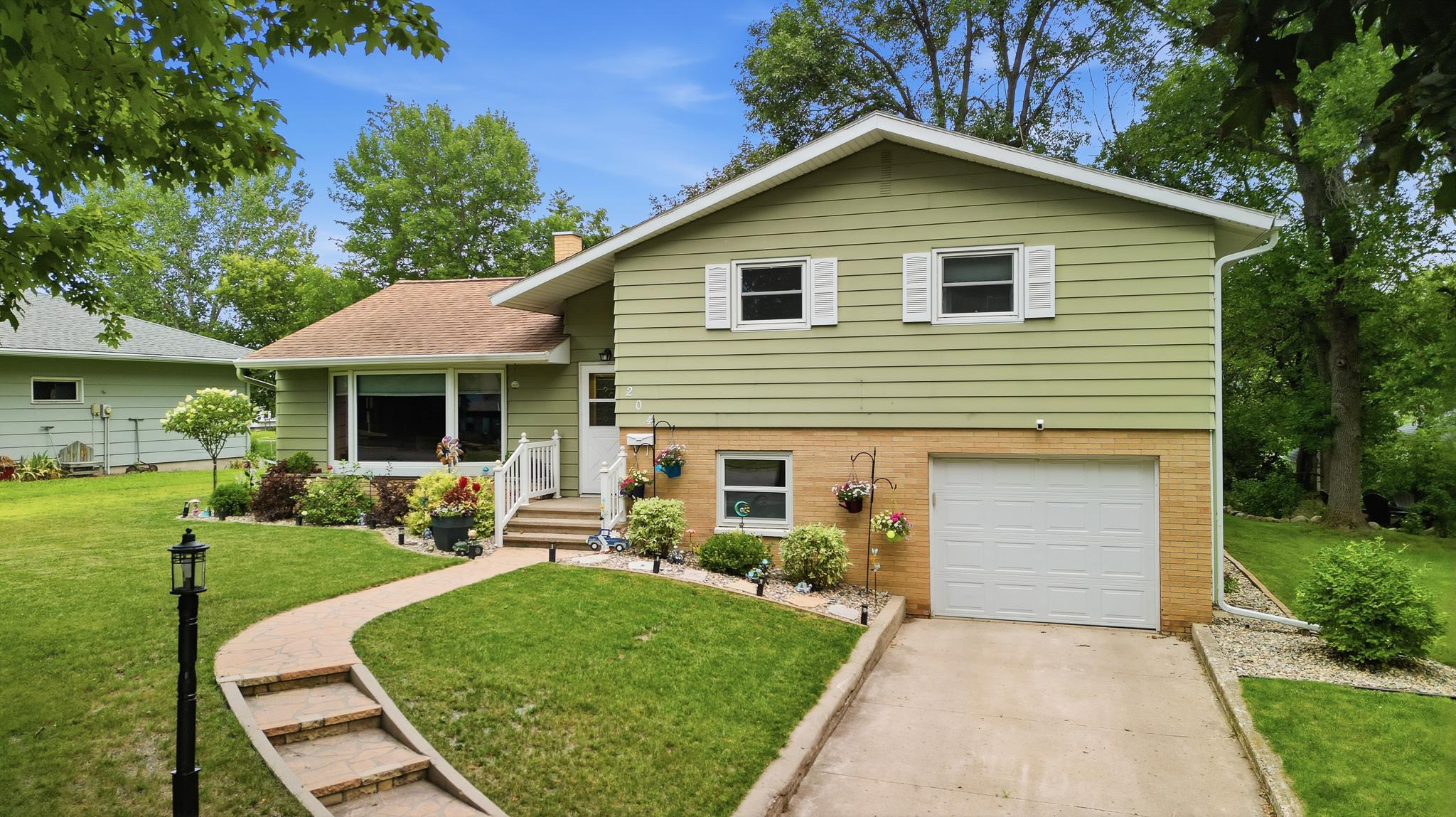 Front of home single stall extra deep garage