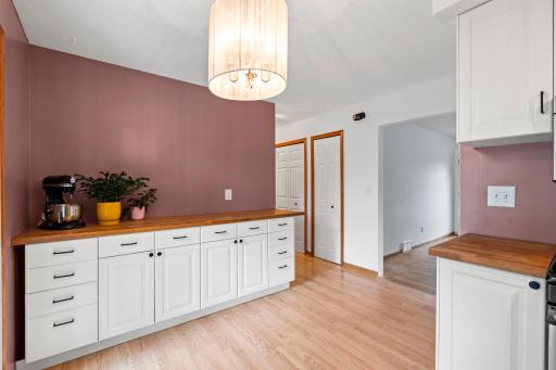 Generous cabinetry provides excellent kitchen storage