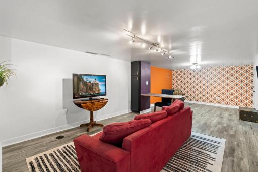 Finished lower level offers additional living and entertaining space