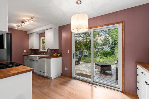 Dining area with convenient access to the backyard