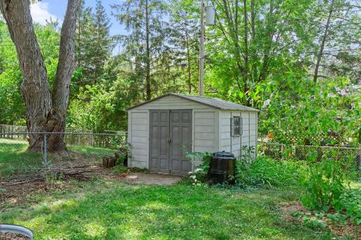 Backyard storage shed